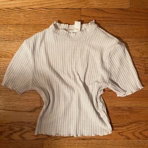 White Shortsleeved Turtleneck